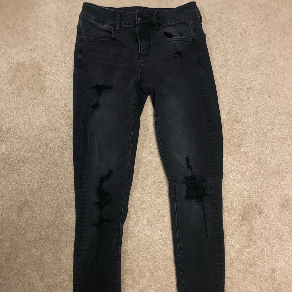 Black ripped jeans